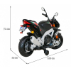 Aprilia Tuono V4 Motor na akumulator dla dzieci Czarny + Panel MP3 + Kółka pomocnicze + Wolny Start