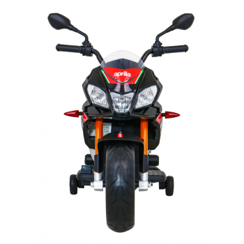 Aprilia Tuono V4 Motor na akumulator dla dzieci Czarny + Panel MP3 + Kółka pomocnicze + Wolny Start