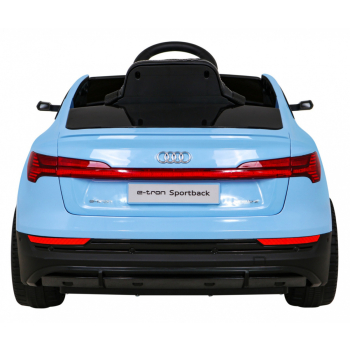 Audi E-Tron Sportback dla dzieci Niebieski + Pilot + Napęd 4x4 + Wolny Start + Radio MP3 + LED