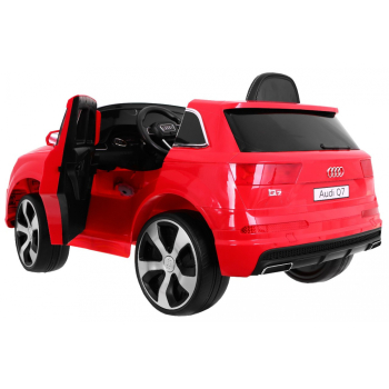Audi Q7 Lift SUV na akumulator dla dzieci Czerwony + Pilot + Wolny Start + Ekoskóra + MP3 LED