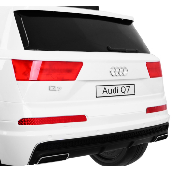 Audi Q7 Lift na akumulator dla dzieci Biały + Pilot + Wolny Start + EVA + Ekoskóra + MP3 LED