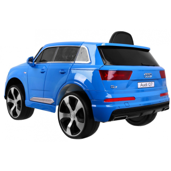 Audi Q7 Lift na akumulator dla dzieci Lakier Niebieski + Pilot + Wolny Start + EVA + MP3 LED