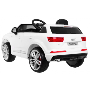 Audi Q7 Quattro S-Line SUV na akumulator Biały + Pilot + Radio MP3 LED