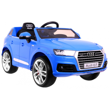 Audi Q7 Quattro S-Line na akumulator Niebieski + Pilot  + Radio MP3 LED