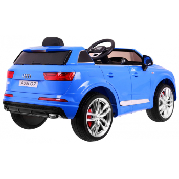 Audi Q7 Quattro S-Line na akumulator Niebieski + Pilot  + Radio MP3 LED
