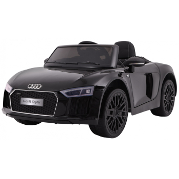 Audi R8 Spyder na akumulator Lakier Czarny + Pilot + EVA + Wolny Start + Radio MP3 + LED