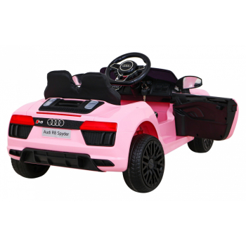 Audi R8 na akumulator dla dzieci Różowy + Pilot + EVA + Wolny Start + MP3 LED