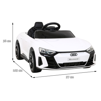 Audi RS E-Tron GT na akumulator Biały + Pilot + Napęd 4x4 + Radio MP3 + LED + EVA