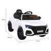Audi RS Q8 Autko na akumulator Biały + Pilot + Wolny Start + EVA + LED + MP3 USB