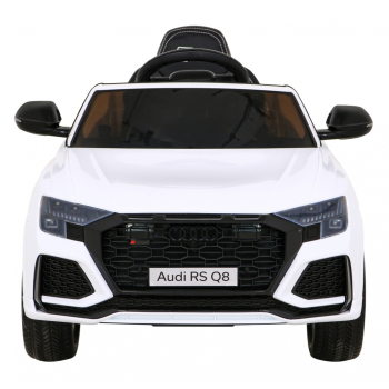 Audi RS Q8 Autko na akumulator Biały + Pilot + Wolny Start + EVA + LED + MP3 USB