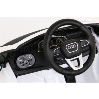 Audi RS Q8 Autko na akumulator Biały + Pilot + Wolny Start + EVA + LED + MP3 USB