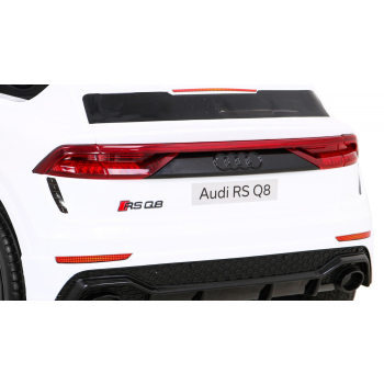 Audi RS Q8 Autko na akumulator Biały + Pilot + Wolny Start + EVA + LED + MP3 USB