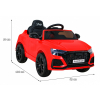 Audi RS Q8 Autko na akumulator Czerwony + Pilot + Wolny Start + EVA + LED + MP3 USB