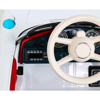 Autko BMW 507 Retro elektryczne dla dzieci Biały roadster
