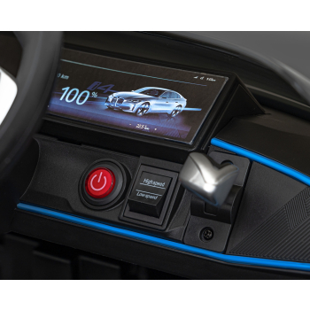 Autko BMW i4 na akumulator dla dzieci Czarny + Wolny Start + EVA + Ekoskóra + Audio LED + Pilot