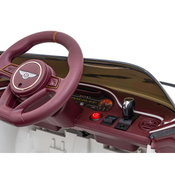 Autko Bentley Bacalar na akumulator dla dzieci Biały + Pilot + EVA + Wolny Start + Audio LED