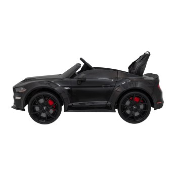 Autko Ford Mustang GT na akumulator dla dzieci Czarny + Regulacja siedzenia + Audio LED + EVA + Wolny Start