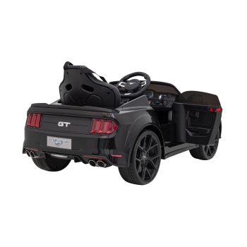 Autko Ford Mustang GT na akumulator dla dzieci Czarny + Regulacja siedzenia + Audio LED + EVA + Wolny Start