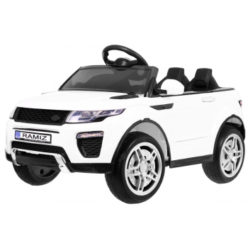 Autko Rapid Racer elektryczne dla dzieci, Biały SUV + Pilot