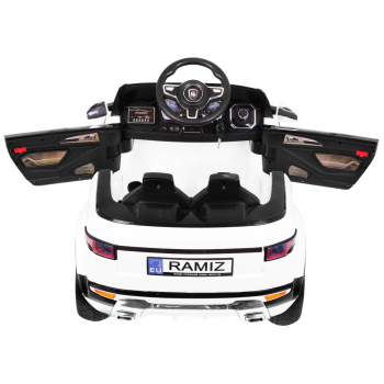 Autko Rapid Racer elektryczne dla dzieci, Biały SUV + Pilot