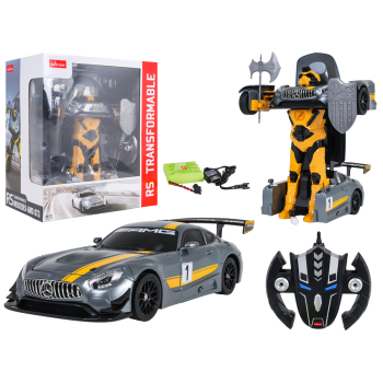 Autko/Robot 2w1 R/C 1:14 Mercedes-AMG GT3 Szary RASTAR