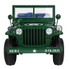 Autko Wojskowe Retro dla 3 dzieci Zielony Jeep Willys
