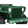 Autko Wojskowe Retro dla 3 dzieci Zielony Jeep Willys