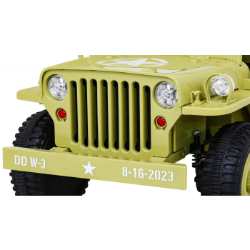 Autko Wojskowe Retro dla dzieci Beżowy + Napęd 4x4