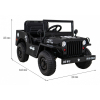Autko Wojskowe Retro dla dzieci Czarny + Napęd 4x4