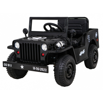 Autko Wojskowe Retro dla dzieci Czarny + Napęd 4x4