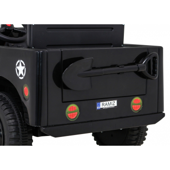 Autko Wojskowe Retro dla dzieci Czarny + Napęd 4x4