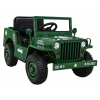 Autko Wojskowe Retro dla dzieci Zielony + Napęd 4x4 + Pilot + 2 Bagażniki