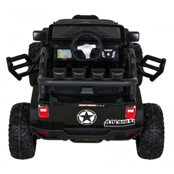 Autko terenowe Brothers na akumulator Czarny + Pilot + Wolny Start + EVA + LED MP3
