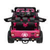 Autko terenowe Geoland Power dla 2 dzieci Różowy + Pilot + Silniki 2x200W + Bagażnik + Radio MP3 + LED