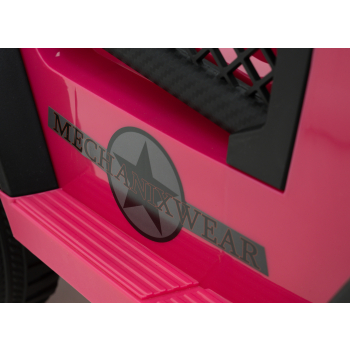 Autko terenowe Geoland Power dla 2 dzieci Różowy + Pilot + Silniki 2x200W + Bagażnik + Radio MP3 + LED