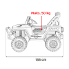 Autko terenowe Geoland Power dla 2 dzieci Żółty + Pilot + Silniki 2x200W + Bagażnik + Radio MP3 + LED
