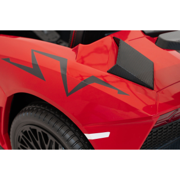 Auto Lamborghini Aventador SV na akumulator dla 2 dzieci Czerwony + Pilot 2,4 GHz + Pianka EVA + Audio LED