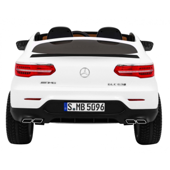 Auto Mercedes GLC 63S dla dzieci Biały SUV + Napęd 4x4