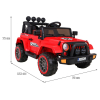 Auto Terenowe Full Time 4WD dla dzieci Czerwony + Napęd 4x4 + Pilot + Audio LED + Schowek