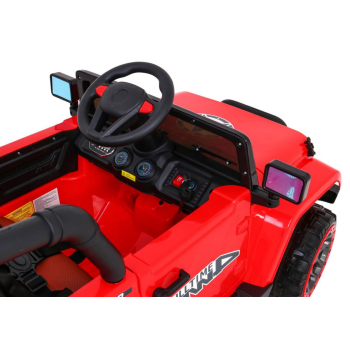 Auto Terenowe Full Time 4WD dla dzieci Czerwony + Napęd 4x4 + Pilot + Audio LED + Schowek
