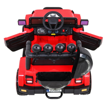 Auto Terenowe Full Time 4WD dla dzieci Czerwony + Napęd 4x4 + Pilot + Audio LED + Schowek