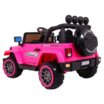 Auto Terenowe Full Time 4WD dla dzieci Różowy + Napęd 4x4 + Pilot + Audio LED + Schowek