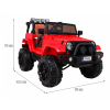 Auto na akumulator All Terrain dla dzieci Czerwony Terenówka typu jeep + Pilot + Światła Dźwięki