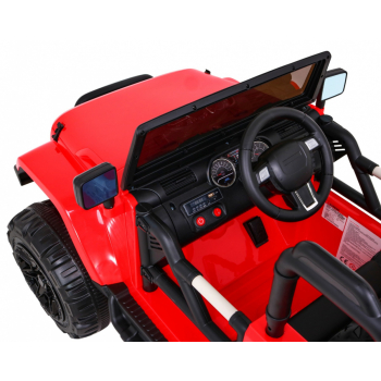 Auto na akumulator All Terrain dla dzieci Czerwony Terenówka typu jeep + Pilot + Światła Dźwięki