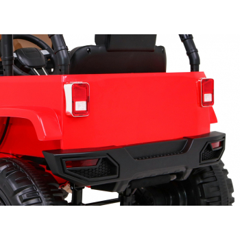 Auto na akumulator All Terrain dla dzieci Czerwony Terenówka typu jeep + Pilot + Światła Dźwięki