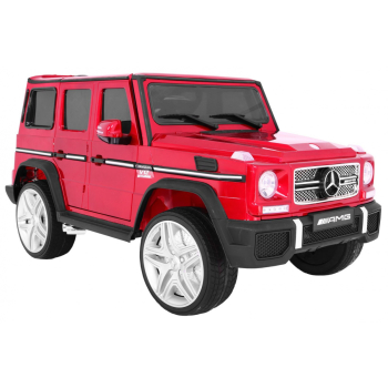 Auto na akumulator Mercedes AMG G65 dla dzieci Czerwony + Lakierowany + Bagażnik + Światła Dźwięki