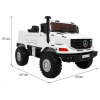 Auto na akumulator Mercedes-Benz Zetros dla dzieci Biały + 2-osobowy + Bagażnik + Pilot