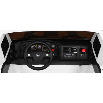 Auto na akumulator Mercedes-Benz Zetros dla dzieci Biały + 2-osobowy + Bagażnik + Pilot