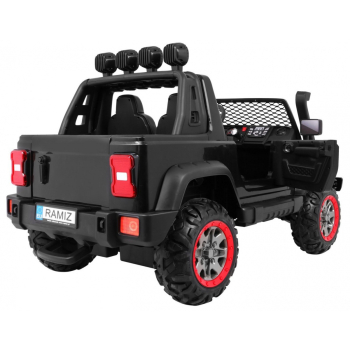 Auto terenowe AllRoad dla 2 dzieci Czarny + Napęd 4x4 + Pilot + Wolny Start + MP3 LED