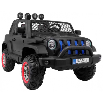 Auto terenowe AllRoad dla 2 dzieci Czarny + Napęd 4x4 + Pilot + Wolny Start + MP3 LED